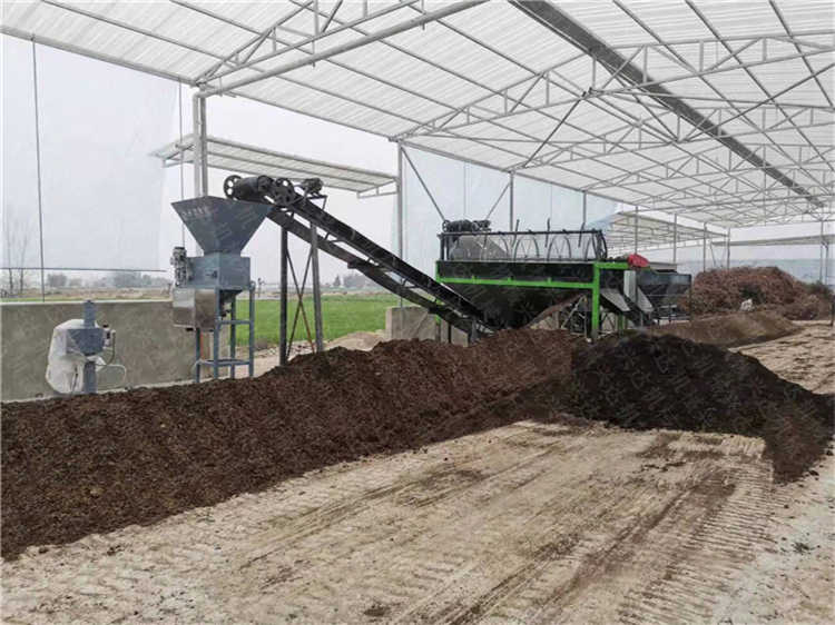 滚筒筛分机有机肥生产线安装现场