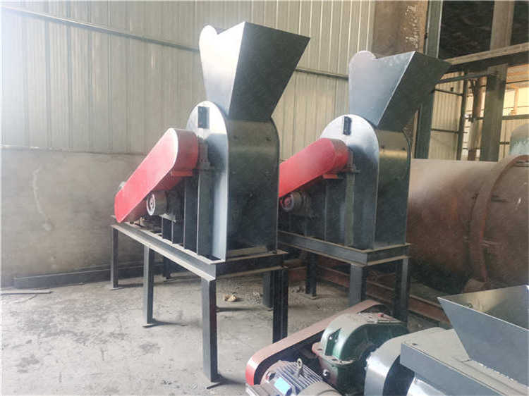 牛粪有机肥设备破碎机有机肥破碎效果双级粉碎机