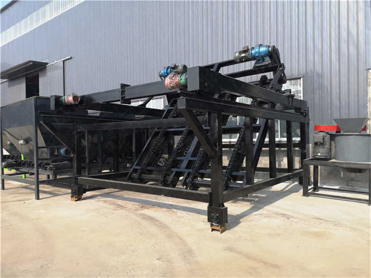 深槽式链板翻抛机 发酵牛粪有机肥腐熟处理设备