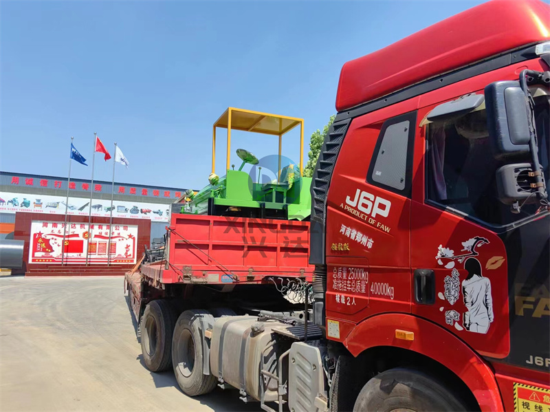 制作完成的年产1万吨粉状有机肥设备出厂发货进行中