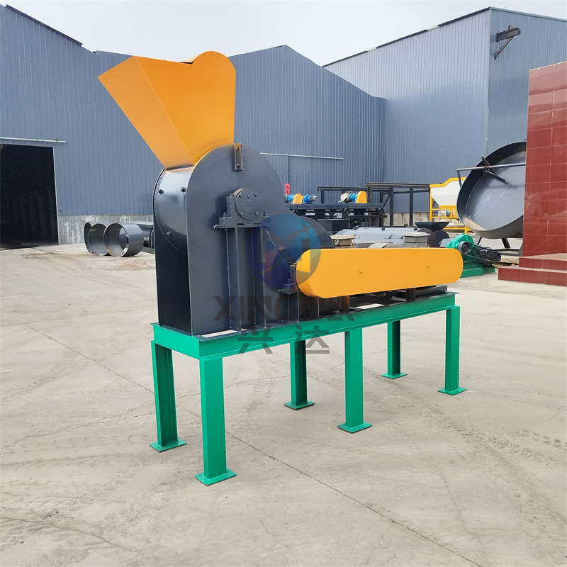 粉剂有机肥生产线中双级粉碎机的粉碎过程