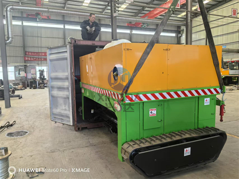 准备发出第2车为沙特客户打造的粉剂有机肥生产线设备