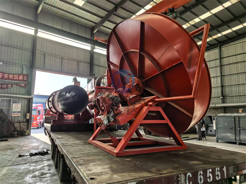 衡水客户第2车年产2万吨颗粒有机肥生产线设备正在装车