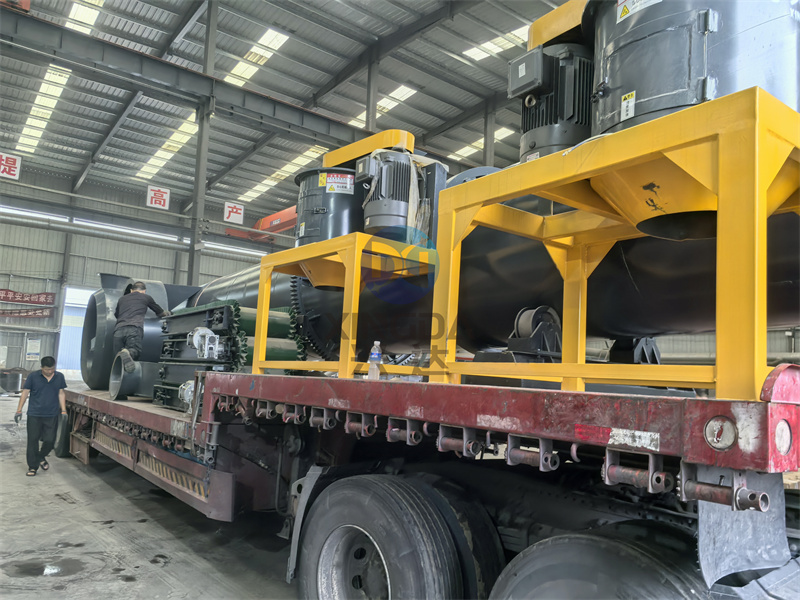 宜昌客户第二车年产3万吨颗粒有机肥生产线设备完成制作及时发出