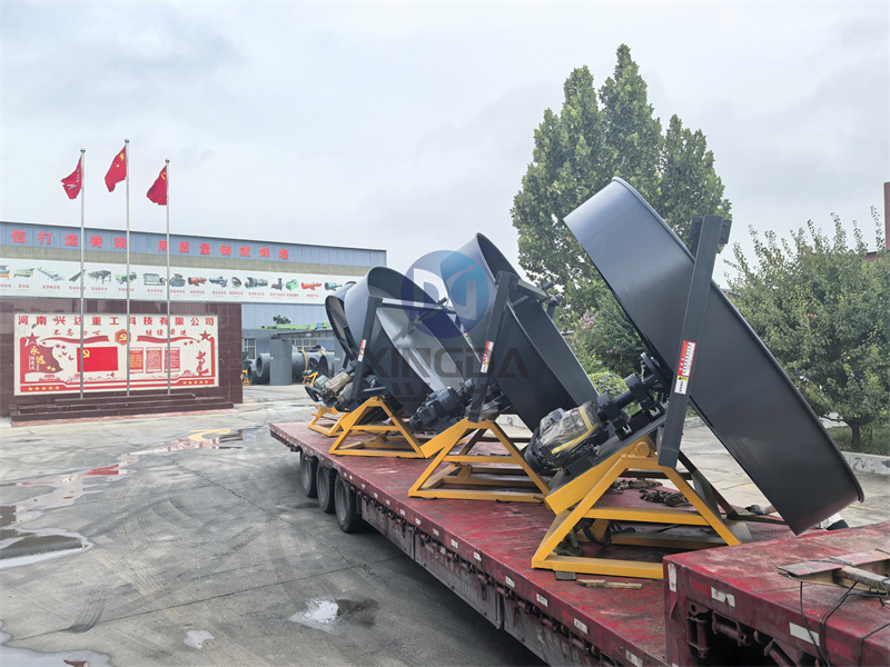 为新乡客户打造的4台有机肥圆盘造粒机已经完成装车任务