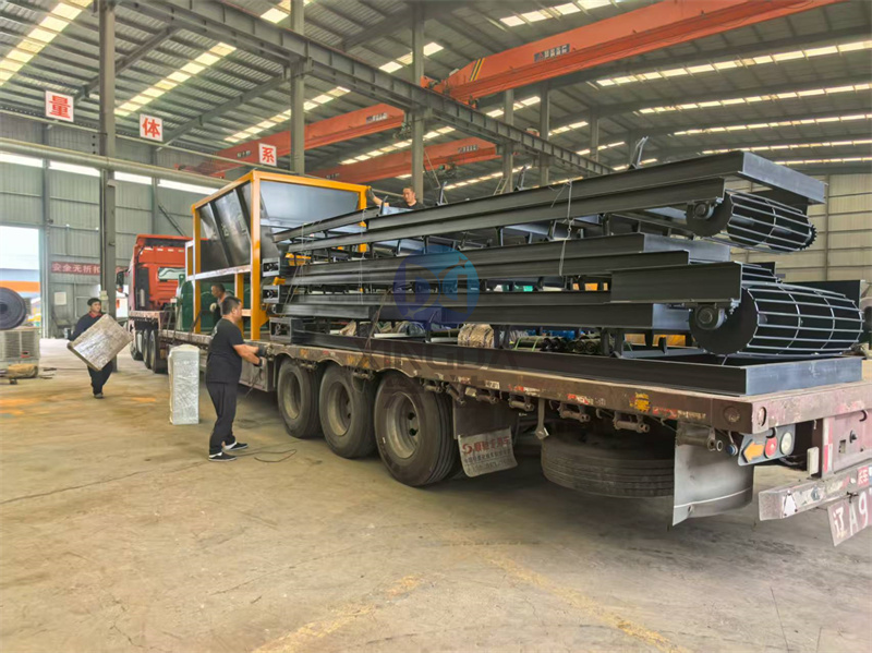 出货牡丹江：一车满满的有机肥生产线设备及有机肥卧式发酵罐已准备再次启航