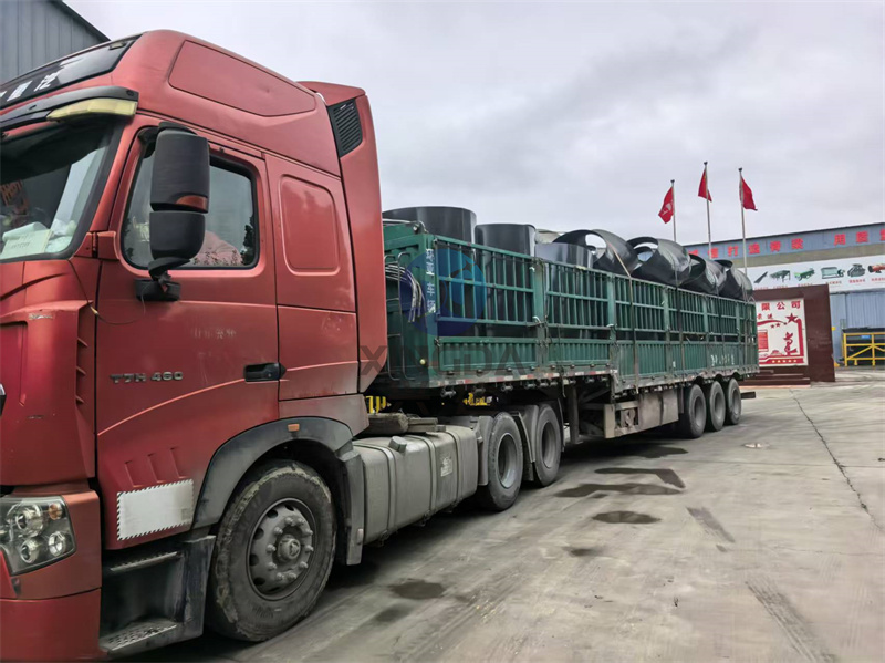 泰安18米有机肥烘干机第四车弯头设备再次发车