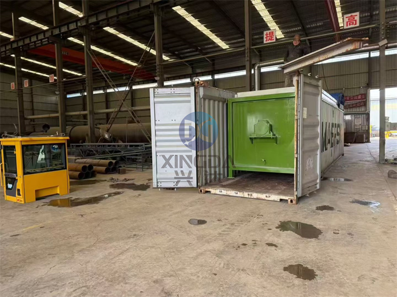 10立方有机肥卧式发酵设备出口现场