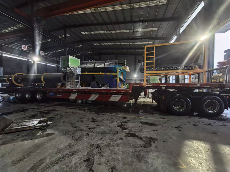 古丈县一条年产5000吨有机肥生产线设备完成装车准备发货